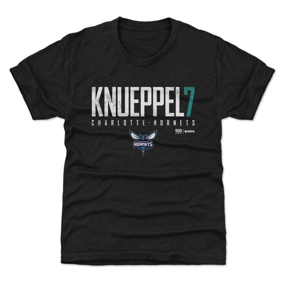 Youth 500 Level Kon Knueppel Black Charlotte Hornets Elite T-Shirt