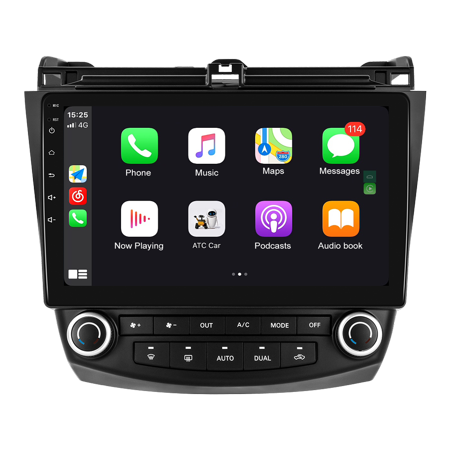 Roinvou Android 9.0 10" Double Din Car Stereo For Honda Accord 7 2003-2007 with Apple carplay/Android Auto Module GPS Wifi Mirror Link Bluetooth FM Rear view