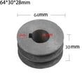 thumbnail image 1 of Bgsha V-Belt pulley A Type Double Slot Pulley Motor Cast Iron Dia Power Tool Accessory, 1 of 9