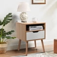 thumbnail image 4 of Mid-Century Modern End Table or Nightstand in Light Brown, 4 of 6