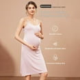 thumbnail image 4 of Xmarks Maternity Nursing Dresses Breastfeeding Dress Nightgown Tops for Labor/Delivery/Hospital Gray L, 4 of 9
