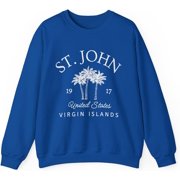 St. John Virgin Islands Sweatshirt, US Virgin Islands Saint John Crewneck Pullover, Unisex, St John Gift Souvenir