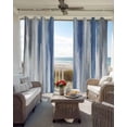 thumbnail image 4 of Blue Gray Blackout Curtains 45 Inches Long for Bedroom, Modern Simple Abstract White Ombre Texture Thermal Insulated Room Darkening Black Out Window Curtain Panels Grommet Drapes for Living Room, 4 of 8
