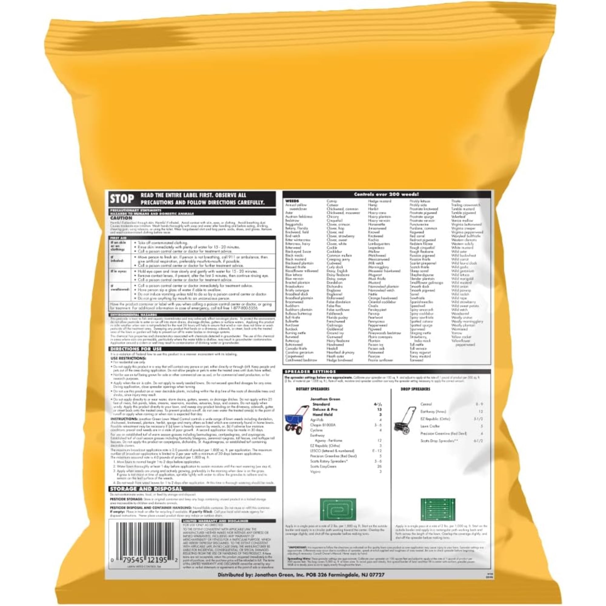 Jonathan Green Weed Control Lawn Weed Killer Granules - 5,000 Sq Ft, 10 lb