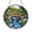 Acrylic 3.5 Inch, variant on Nature-Inspired Garden Bridge Stained Glass Suncatcher, Vibrant Scenic Stream and Bridge Window Hanging, Colorful Outdoor Landscape Window Decor, Decorative Glass Art for Home or Garden