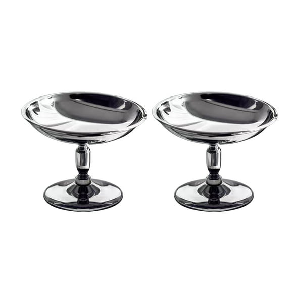 2PCS 304Stainless Steel Dessert Cups Ice Cream Cups Cups Dessert Serving Cups Suitable for Ice