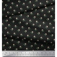 thumbnail image 3 of Soimoi Coton Tissu Cambier Point, Feuilles & Rose Imprimé Floral 1 Yard 56 Inch Wide, 3 of 3