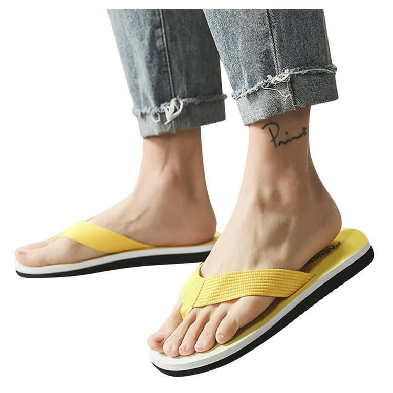 Needbo Women's Yoga Mat Flip Flops Comfortable Summer Casual Beach Sling  Flat Sandals-Grey Size 9