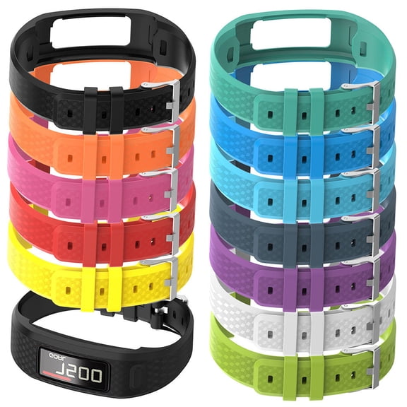 HEMOTON Watch Strap for Watch Fashion Silicone Rubber Watchband Wrist Belt Bracelet Compatible for Garmin / 2(Black Size Large)