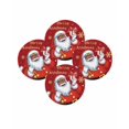 thumbnail image 7 of 13 Inch Round Placemats Set of 4, Red Santa Christmas Non Slip Heat Insulation PP Table Mats, Gifts Xmas Snowflake Winter White Washable Place Mats for Kitchen Dining Party Table Decor, 7 of 7