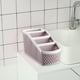 thumbnail image 5 of Organizador de Baño | Cesta de Plástico para Bastoncillos de Algodón, Discos, Brochas de Maquillaje y Cosméticos | Organizador de Escritorio con 4 Compartimentos, 20 X 11 X 9,5 Cm, 5 of 6