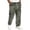 Army Green, variant on Cargo Pants for Men All Over Camo Pattern Loose Baggy Cut Multi Storage Pockets Stretch Pull On Daily Street Trousers White 4XL