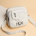 thumbnail image 3 of Bolso Bandolera para Mujer Bolso Bandolera Con Múltiples Bolsillos Cuero PU Diario (Blanco), 3 of 5