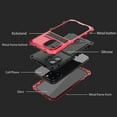 thumbnail image 4 of No Screws Metal Case for iPhone 14 Cover, Outdoor Sports Military Heavy Duty Alloy Aluminum Metal Case Dustproof Protective Shockproof Cover for iPhone 14 6.1 inch,Red, 4 of 7