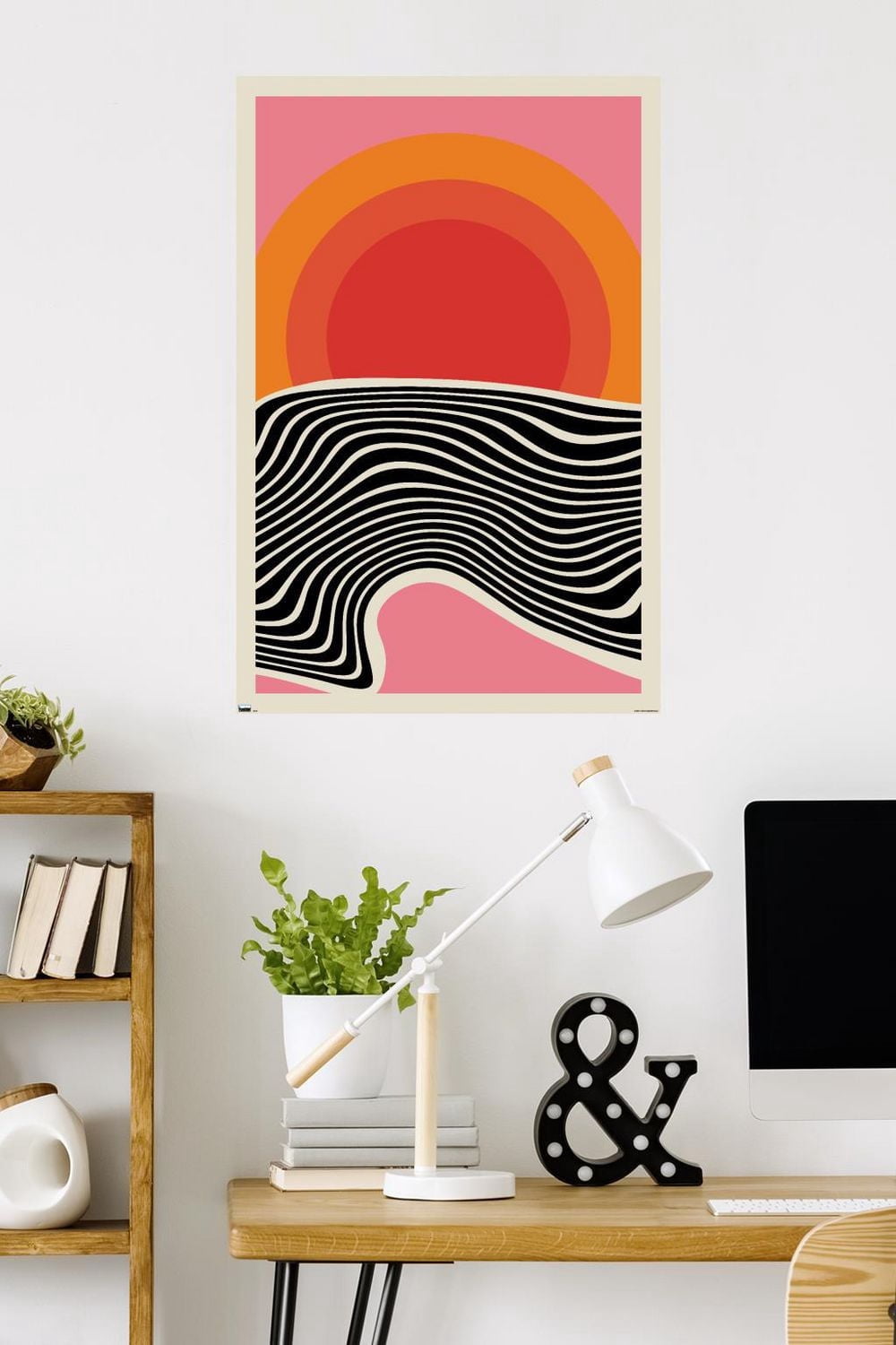 Minimalist Sunset Wall Poster, 22.375" x 34"