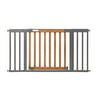 Summer Infant Summer West End Safety Baby Gate, Honey Oak Stained Wood with Slate Metal Frame - 30? Tall, Fits Openings up to 36? to 60? Wide, Baby and Pet Gate for Wide Spaces and Open Floor Plans