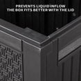 thumbnail image 5 of 90gal Outdoor Garden Plastic Storage Deck Box Chest Tools Cushions Toys Lockable Seat, 5 of 8
