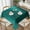 Teal, variant on Square Table Cloth, Elegant Teal Metallic Tablecloths Washable Table Cover for Kitchen Dinning Party Tabletop Modern Decoration,60inch