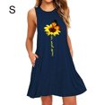 thumbnail image 1 of Vestido Corto Sin Mangas Chaleco Midi Vestido Mujer Estampado Trajes De Verano, Azul Oscuro, S Methold AP002125-17, 1 of 5