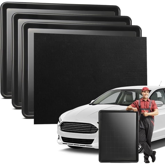 3-Pack Oil Drip Pan for Under Car – 26.8"x20.5" Large Flexible Oil Trays with Spill Mat, Reusable Car Oil Drain Pan, Heat Resistant Floor Catcher for Auto & Home Use