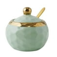 thumbnail image 1 of CUITING Ceramic Sugar Bowl Container with Lid and Spoon Spice Seasoning Box Ceramic Condiment Pot Condiment Jar for Counter Orange, 1 of 8