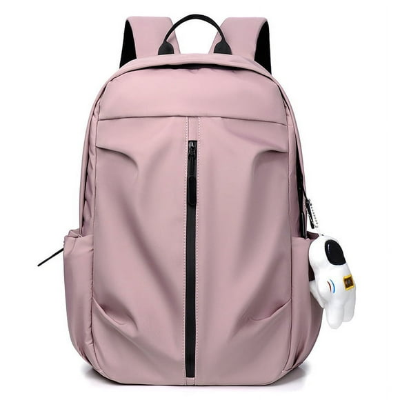 Women Men's Casual Large Capacity Waterproof Travel Backpack Solid Color Teen Laptop Backpack-fanceye