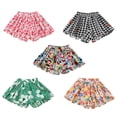 thumbnail image 5 of GYRATEDREAM Toddler Girls' Skorts Floral Tie Dye Pleated Skirt-Like Shorts Wide-Leg Flowy Skorts Kids Summer Clothes Kids Scooter Skirts for 90CM, 5 of 6