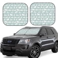 thumbnail image 2 of Picia White Swan 2 Piece Car Windshield Sun Shade Foldable | Foldable Sun Shield for Front Window Blocks UV Rays and Keeps Your Vehicle Cool-Small, 2 of 7