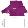 thumbnail image 3 of Unisex Plain Solid Winter Scarf Oversized Soft Warm Shawl Wrap Wide Scarves 74"x26" Orchid Pink, 3 of 5
