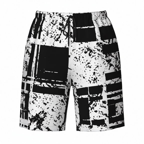 CONZONE Mens Swim Trunks Elastic Waist Drawstring Board Shorts for Men Hawaii Graphic Y2K Lightweight Loose Fit Summer Beach Shorts With Pockets