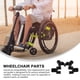 thumbnail image 5 of Guía de riel para silla de ruedas (4 unidades): marco de brazo desmontable, guía de riel de asiento, repuesto común para sillas de ruedas estándar y sillas de transporte, color negro., 5 of 7