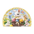 thumbnail image 2 of Uuiauoio Half Round Door Mat Easter Holiday Egg Rabbit Half Moon Rug Washable Half Circle Area Rugs Indoor Entrance Non Slip Semi Circle Bathroom Rugs Floor Carpet for Kithen Bedroom Decorative Gift, 2 of 6