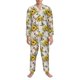 thumbnail image 3 of Balery Bird Sunflowers Pijama para Hombre de Dos Piezas con Manga Larga, Conjunto de Dormir y Descanso Suave con Bolsillos-X-Large, 3 of 7
