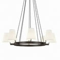 thumbnail image 2 of Modway Surround 8-Light Metal and Fabric Chandelier in White/Bronze, 2 of 7