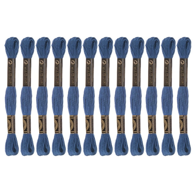 Unique Bargains Fil à Broder Bleu Foncé, 8 m - 12 Écheveaux