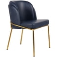 thumbnail image 6 of Meridian Furniture Jagger Navy Faux Leather Dining Chair - Set of 2, 6 of 7