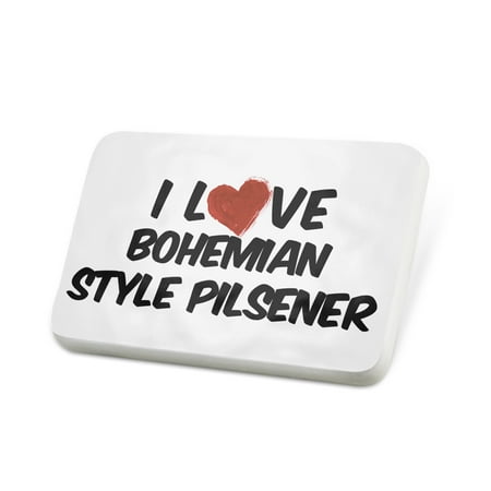 - Porcelein Pin I Love Bohemian Style Pilsener Beer Lapel Badge – NEONBLOND