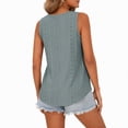 thumbnail image 3 of Tank Tops for Women Sleeveless Loose Fit Casual Summer Eyelet Scoop Neck Shirts for Daily Beach Wear, 3 of 7