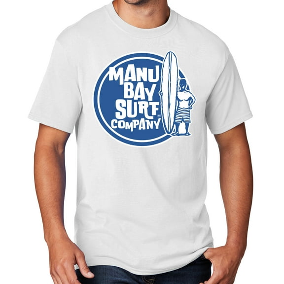 Men's Manu Bay SURFER DUDE T-shirt, 5XL White