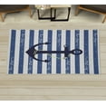 thumbnail image 1 of Striped Decorative Rug, Ship Anchor Chain Marine Life Inspired Lines Background Ocean Sailing, Quality Carpet for Bedroom Dorm and Living Room, 6 Sizes, Dark Lavender, by Ambesonne, 1 of 1