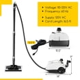 thumbnail image 3 of Gymax 1800W Multi-Purpose Steam Cleaner w/ Trigger Lock Wheels & 61 OZ Water Tank, 3 of 10