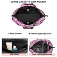 thumbnail image 3 of Pink Halloween Fantasy Pattern Travel Tote Bags for Women Carry On,Large Weekender Bags for Women Travel,Multi Functional Duffle Bag for Work,Shopping,Sports, 3 of 5