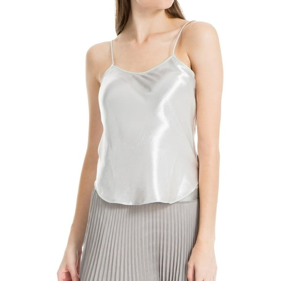 Max Studio London Womens Satin Cami Tank Top, Metallic, X-Large
