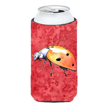 

Carolines Treasures 8868TBC Lady Bug On Red Tall Boy bottle sleeve Hugger - 22 To 24 oz.