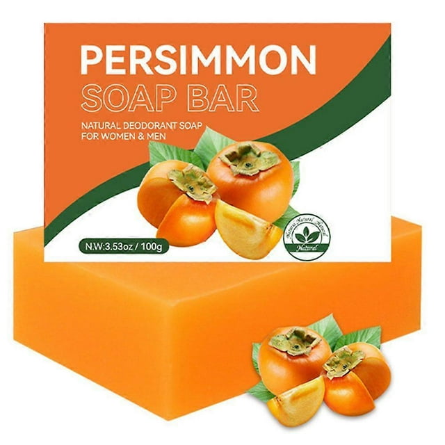 Persimmon Soap Bar for Men & Women Deodorizing, Persimmon Deodorant Body Bar Soap for Old People Smell, Remove Bad Body Odors
