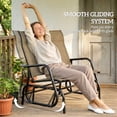 thumbnail image 4 of Outsunny Banc à Bascule d'Extérieur, Balançoire de Jardin pour 2 Personnes, Brun, 4 of 10