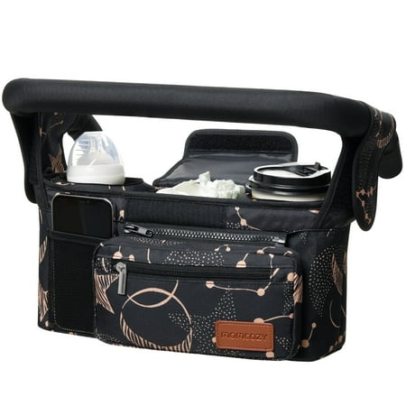 Momcozy Universal Stroller Organizer with Cup Holders Fits Strollers, Large Capacity for Baby Essentials, Starry Sky