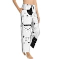 thumbnail image 2 of Kll Womens Doodle Cute Cat Print Pajama Pants Soft Pajama Bottoms For Women Cozy Lounge Pants, 2 of 9