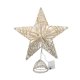 thumbnail image 1 of Decoración para árbol de Navidad, estrella hueca de cinco puntas con luz para uso interior. Plata 20cm, 1 of 9