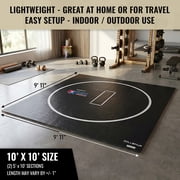 Dollamur 10'x10' Wrestling Mat, Black, Gymnastics, with Circles